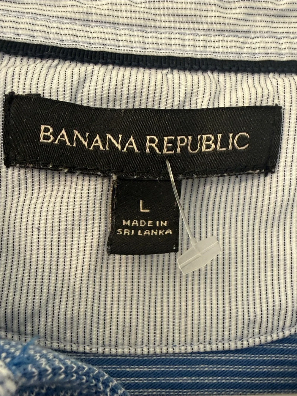 Banana Republic Short-Sleeve Striped Polo with Chest Pocket